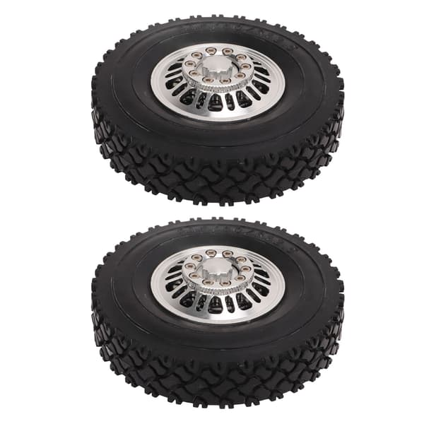 2 stk. aluminiumslegering hjulnav dæksæt til Tamiya 1/14 RC traktor udskiftningsdæk forhjulsleje
