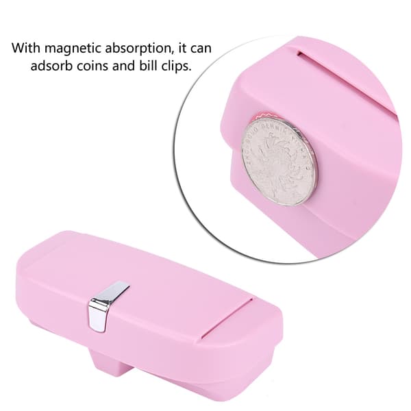 Bil Auto Alsidig Solbrille Opbevaringsholder Klips Etui Organizer Boks Universal (Pink)