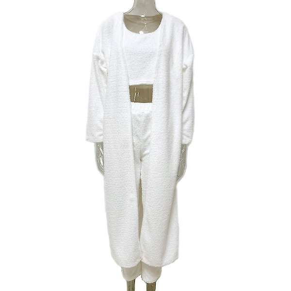 Teddy Lounge Wear Dam 3-delad Tracksuit Set Vit