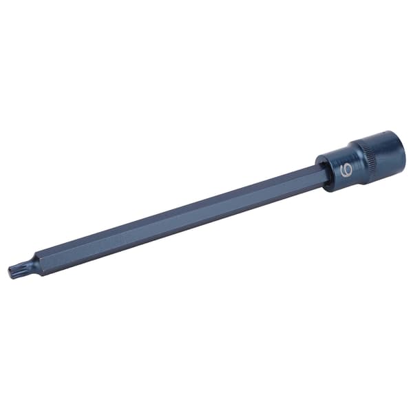 Socket Bit 12-punkts S2 Legert Stål Blånering Hurtignøkkel Skrutrekker Tilbehør 1/2x200xM6