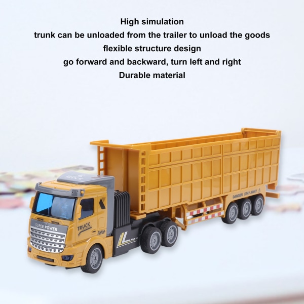 RC Engineering Truck 1:48 Scale Langaton kaukosäädin High Simulation Irrotettava Suuri Joustavuus RC Kippitavara 3+