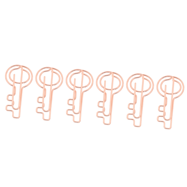 100 stk papirklips metall rosegull farge Urheen Design binders for kontorskole