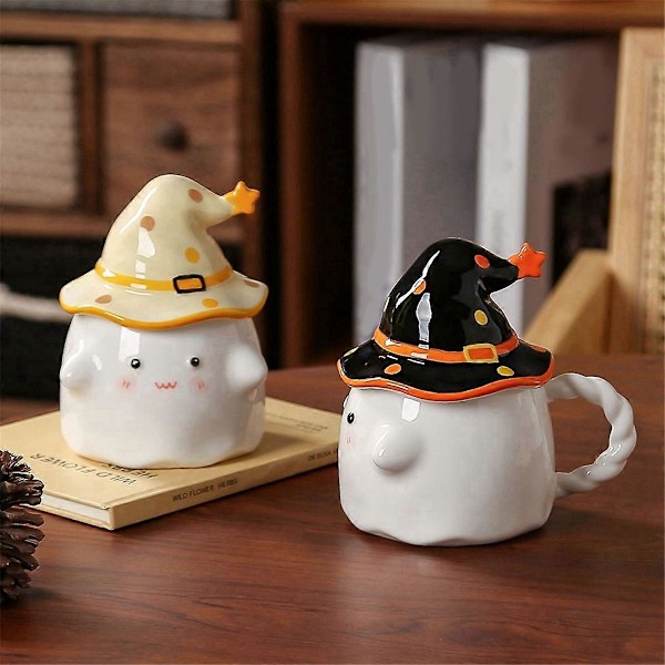 Nyhet Halloween Keramisk Tekopp, for Halloween Svart
