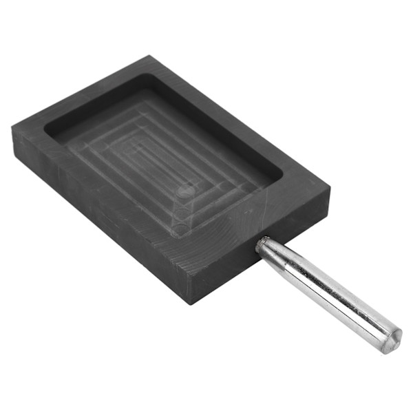 Grafittstøpeform Metallstøpeform digel med håndtak for smelting av raffinering Gull Sølv Kobber 4,13 X 2,76 X 0,39 tommer