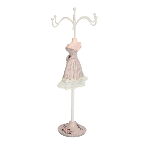 Mannekäng Klänning Smycken Display Stativ Modell Klänning Örhängen Halsband Smycken Organizer Dekorativ Smycken Dockhållare Typ 1