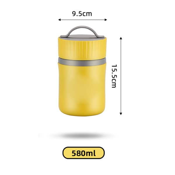 Isolerad soppkopp gröt mjölk förseglad frukost lunchlåda present 304 rostfritt stål inre 580ML