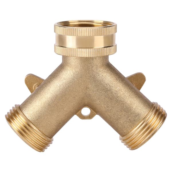 3/4 tommer messing 2-veis ventil splitter slangekran koblinger for hagevanning
