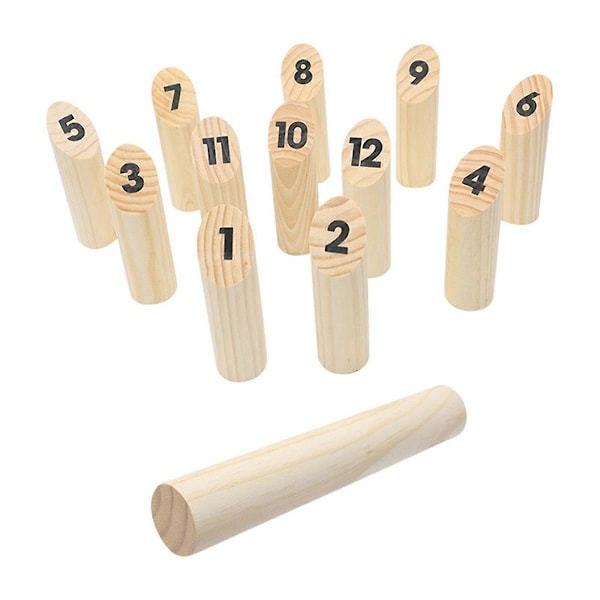 Numrerat Träkloss Kastspel Kägelspel Kastset