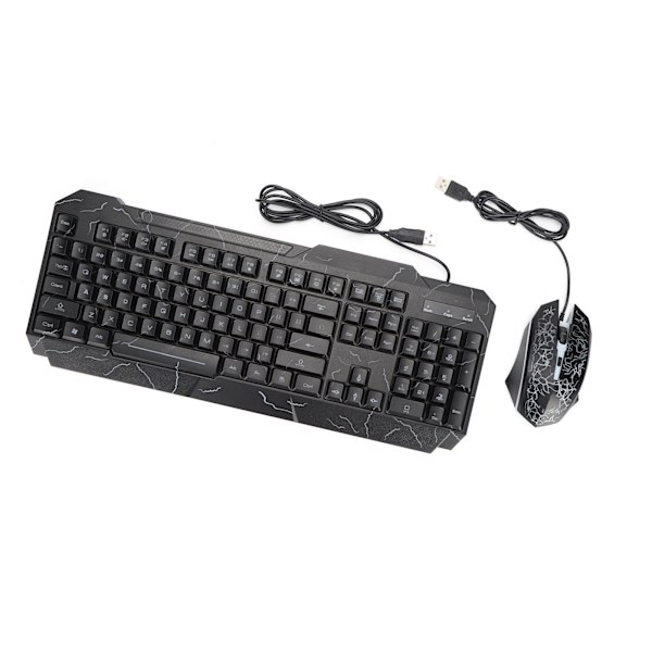 Tastatur- og musesæt til flere computermodeller Lysende kablet 4D-spilhardwarekombination til Windows PC-spillere