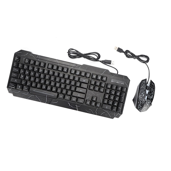 Tastatur- og musesett Multi‑Model-datamaskiner Lysende kablet 4D-spillmaskinvarekombinasjon for Windows PC-spillere