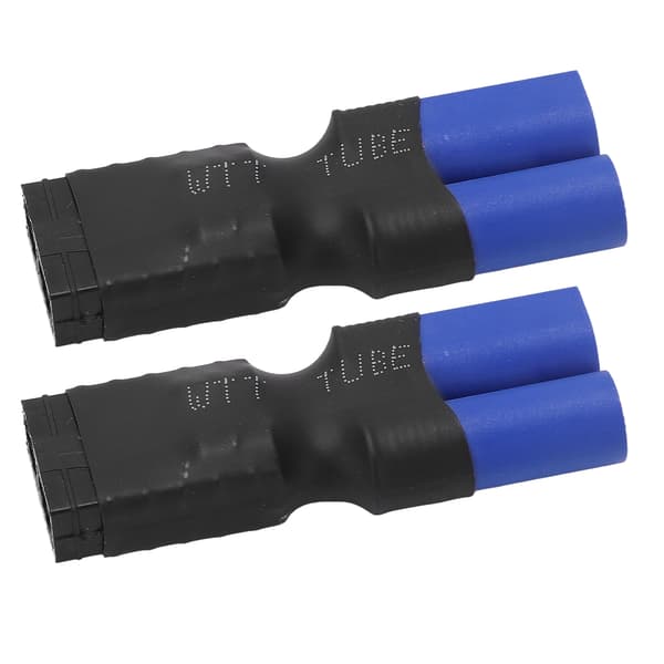 2 st. Honkontakt till EC5 Hankontakt Gummi Plast Koppar Lipo Batteriplugg Adapter för Flygplan Modell