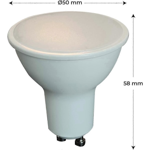 GU10 LED-lampa, 5W motsvarande 40W, 400LM, Varmvit 3000K, Belysningsset med 6 Standard LED-lampor_SZXM