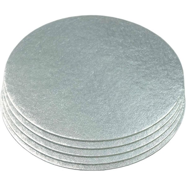 10\" Runda Tårtbrickor, Silver Tårtunderlägg, 1,8 mm Tjocka, 2-pack.
