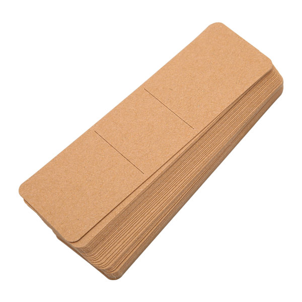 50 st Kraft bokmärkesfodral DIY Handcraft 5,9x1,8 tum bokmärkeshållare pennfodral för display smycken virkning brun