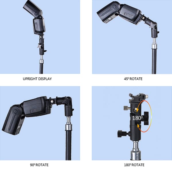 Adapter för blixtskofäste i aluminium med paraplyhållare