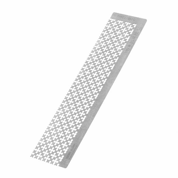 Rhinestone Maleri Lineal Rustfrit Stål Tomme Gitre Punkt Borepen Lineal til 5D DIY136MM