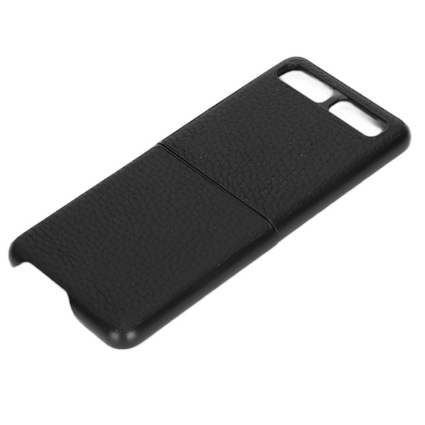 Läderfodral för Samsung Galaxy Z Flip, skyddande skal, reptåligt, svart, typ 1