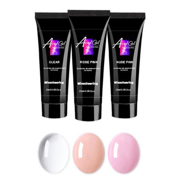 Nagel Gel Kit Gel Nagel Extensions Kit Professionellt Gel Kit för Nagelkonst i Solon eller hemma