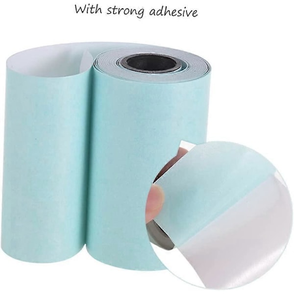 Skriverpapir, Utskrivbart klistremerkepapirrull Direkte termisk papir med selvklebende 57 * 30mm (2.17 * 1.18in) for PeriPage A6 Lomme Termisk Skriver for