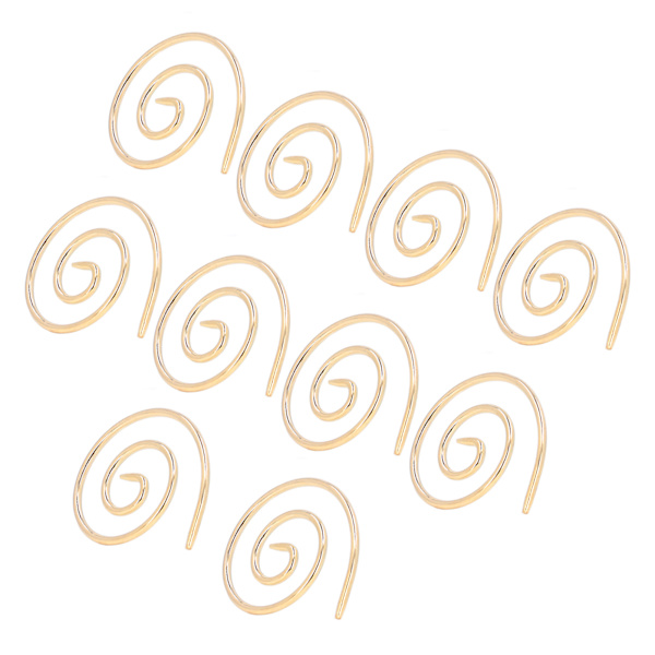 10 stk. spiral strikkepinde i rustfrit stål, praktisk rund sjalnål, syværktøj til klædetrøje, guld