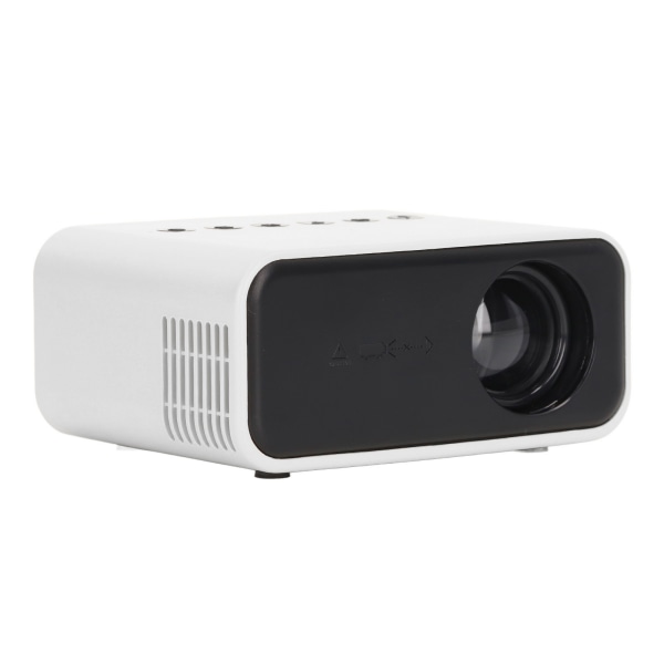 Miniprojektor Bærbar Mini Hjemmefilmprojektor HD LED Mikro Mobiltelefon Sammeskjermprojektor for bærbar PC TV Telefon Nettbrett Hvit EU-plugg 100-240V