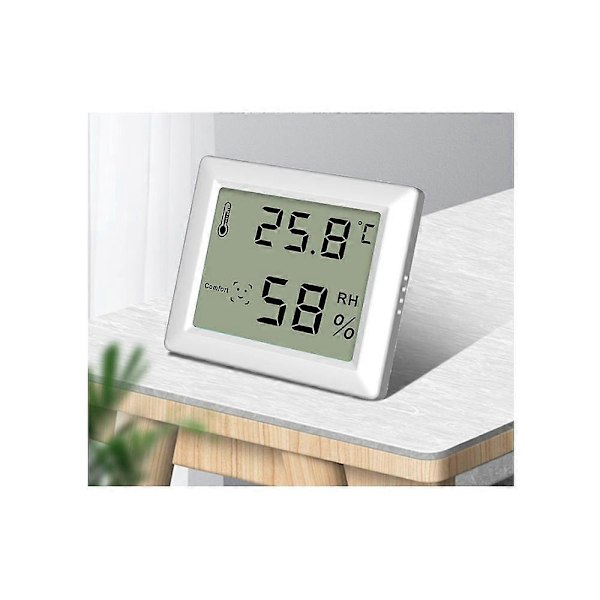 Elektronisk hemtermometer, våt och torr, för babyrum, med digital display, för väggmontering.