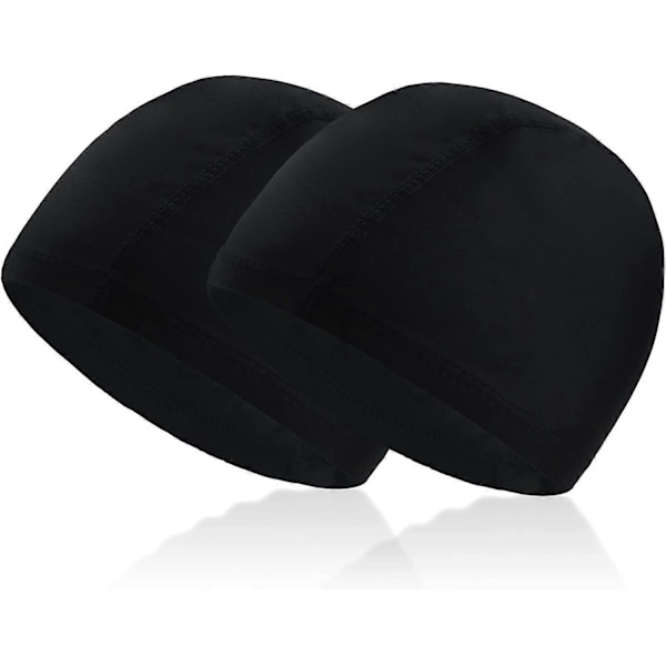 2 st Badmössa Poolsimning för Vuxna Badmössa Mjukt Polyestertyg Badmössa för Unisex Barn Vuxen Flicka Pojke Män Kvinnor 21*14cm (Ej Vattentät)
