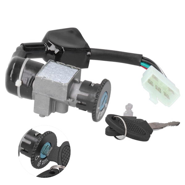Tändningslås Bränsle Gaslock Sadel Lås Nyckel 5 Pin Plug Set Passar för GY6 Scooters(Moped) 50cc 150cc