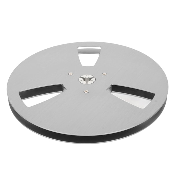 1/4 7 tommer tom spole i aluminiumlegering, universel 3 åbent hul optagningsspole, erstatning til optagelsesmaskine, sølv