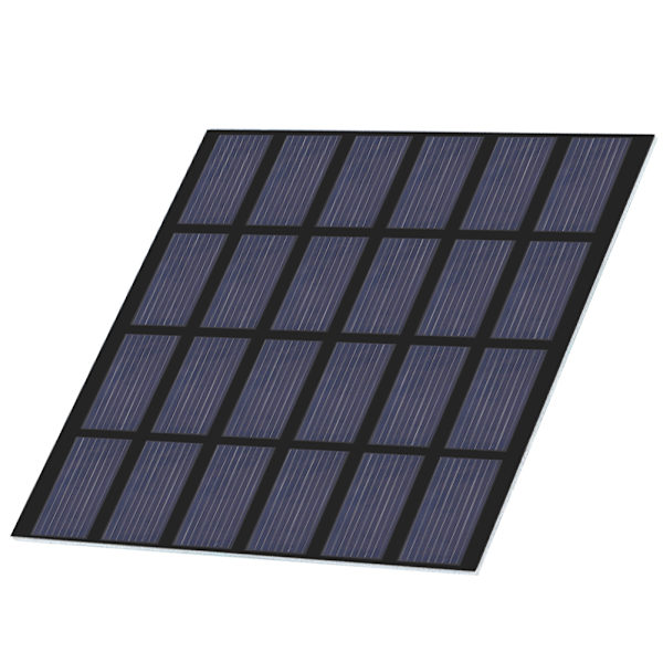 1.5W 6V Mini Polysilicon Solcellepanel PET Laminert Brett DIY Batterilader for Utendørs