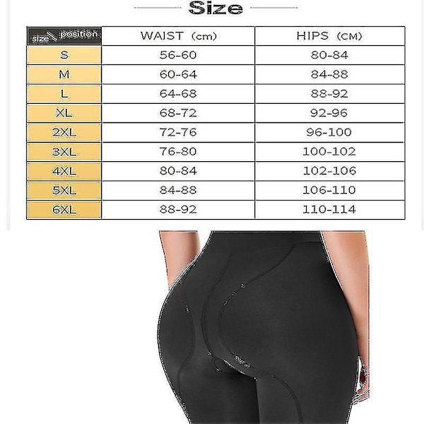Hoftforsterkende Shapewear-truser for kvinner, Polstrede truser, Butt Lifter for Crossdressere - Aprikos