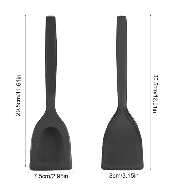 2 i 1 silikonespatel vender varmebestandig NOn Stick køkkenredskab NOn Slip madlavningsredskab