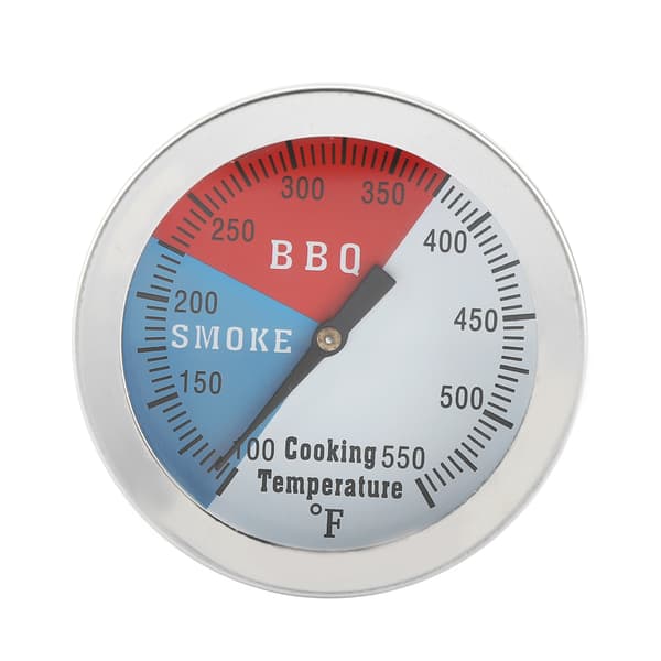 BBQ-termometer i rustfritt stål 100-550℉ Rund hette Temperatur for grillovn