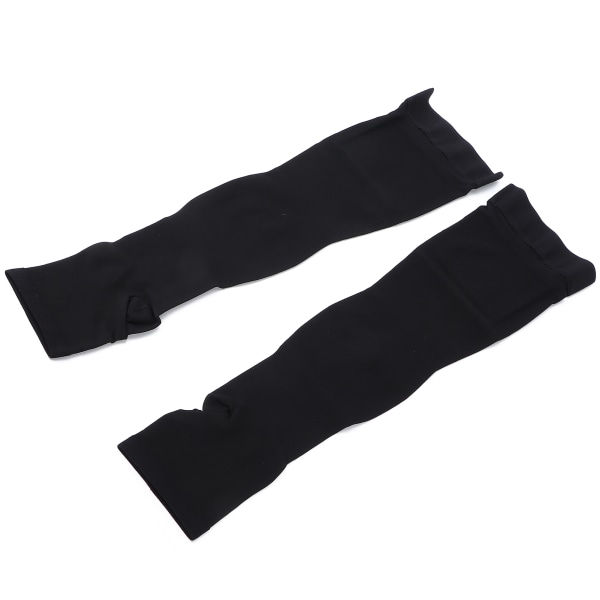 Open Toe Compression Ohut sukat Monipuoliset Reisi Korkea Mercerization Sukat BlackM