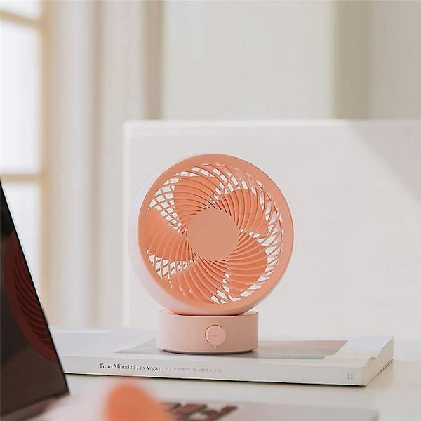 Stille Mini USB Bordventilator til Kontor, Soveværelse, Bord og Skrivebord (Pink)