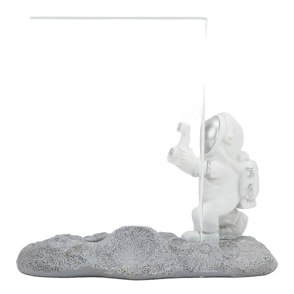 Astronaut staty prydnad med fotoram Desktop harts dekorativ prydnad för barnrum