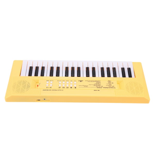 Elektroniskt piano keyboard barn 37 tangenter keyboard piano pedagogiskt instrument leksak med mikrofon gul