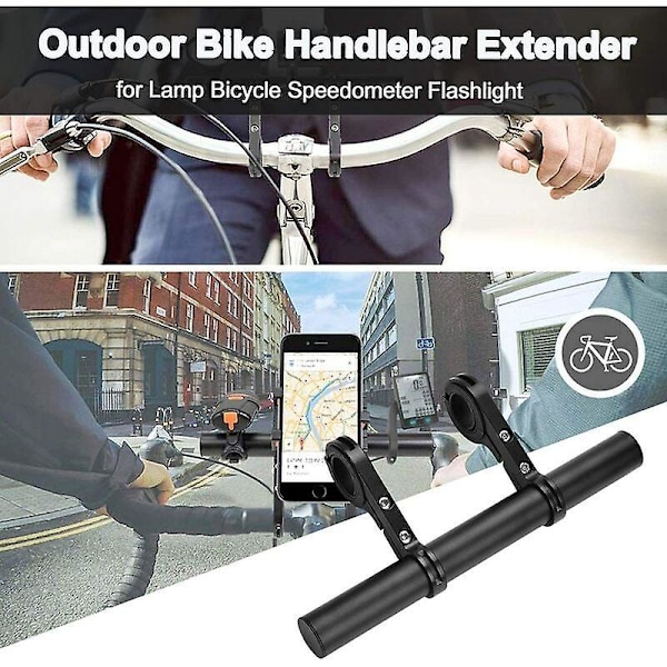 Triomphe Sykkelstyreforlenger Aluminiumlegering Sykkelstyreforlenger Dobbel Forlengelse for MTB, Motorsykkel, E-sykkel Styre med Skrutrekker (