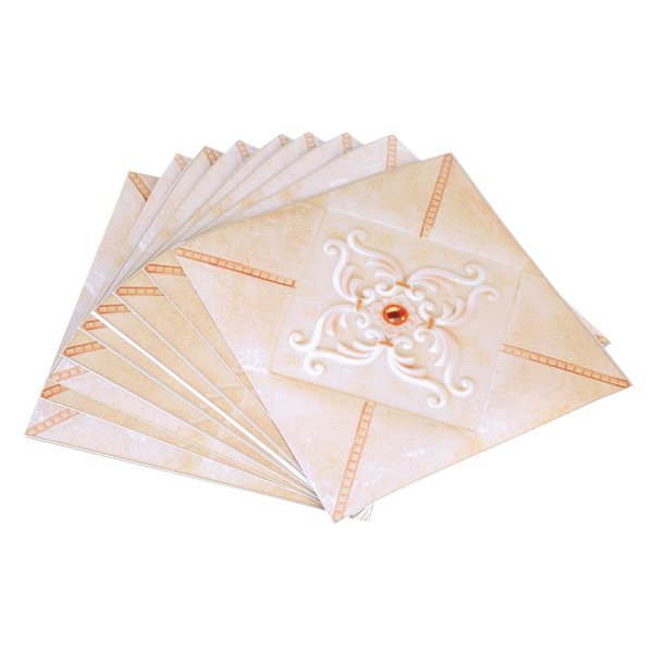 10st självhäftande PVC-kakelgolv Väggdekaler 3D-dekal Heminredning 12CM*12CM #2