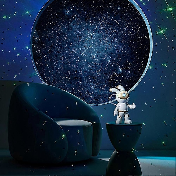 Space Rabbit Galaxy Projektor Natlampe Gave Stjerneklart Stjerne USB Led Soveværelse Natlampe Dekoration Re