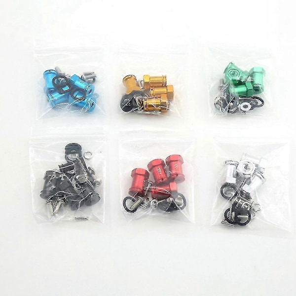 Metalliset kuusiokoloavainpyörän navan adapterit, yhteensopivat Traxxas 1/16 Rc-auton osien kanssa, 4 kpl