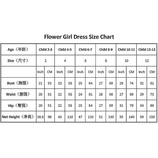 Elegant Blomsterpige Kjole til Bryllup Pageant, Alder 1-124