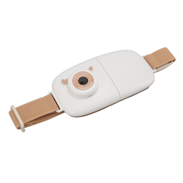 Hopfällbart Menstruationsvärk Bälte Digital Display USB Laddning Snabb Uppvärmning Midja Värmande Bälte för Kvinnor Brun