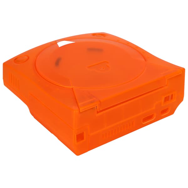 Hus Shell Orange Plast Gennemsigtig Erstatningsbeskyttelsesskal til SEGA Dreamcast DC