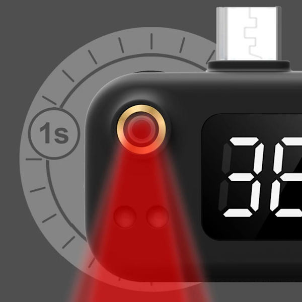 Älykäs lämpömittari kannettava minimatkapuhelinlämpömittari, kosketukseton infrapuna- USB lämpömittari