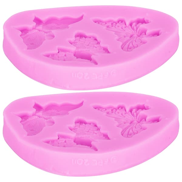 2 STK Kageform Silikone Pink til Mad Smør Tærter Håndlavet Sæbe Aromaterapi Gips