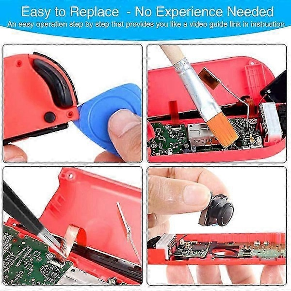 2-Pack 3D Joycon Joystick Ersättning, Analog Thumb Stick Joy Con Reparationskit kompatibelt med Nintendo Switch, med Krysskruvmejsel