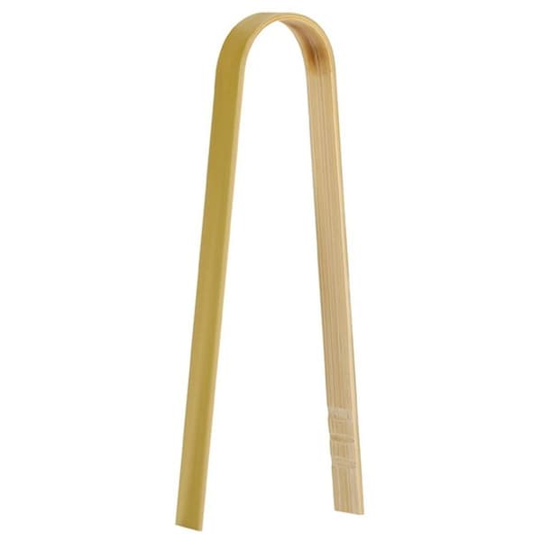 80 stk Mini Bambus Engangsbrødtang 4 tommer Toasttang Engangsmatlagingstang Matservering