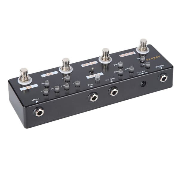 Gitarreffektpedal 5 Lägen Reverb Delay Fx LOOP Distortion Overdrive Gitarrstämnings Tillbehör