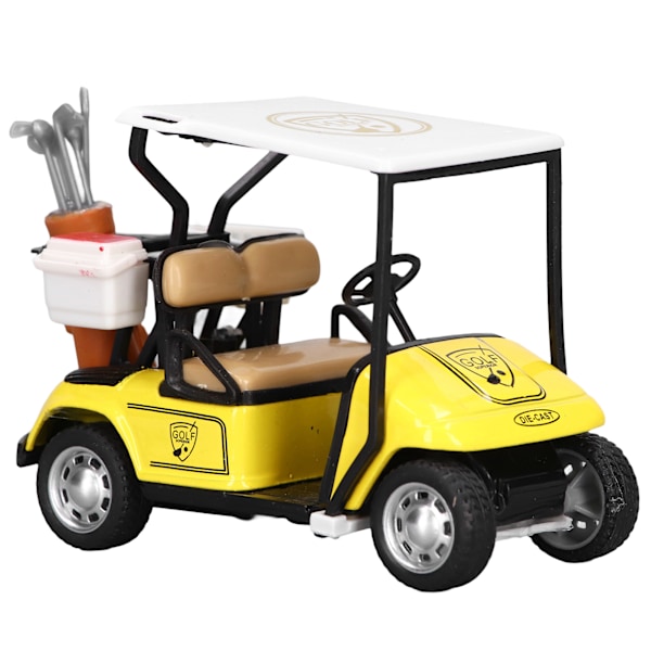 1:36 Legering Action Cart Modell Simulerad Pull Back Bil Leksak Dekoration Semestergåva för BarnGul